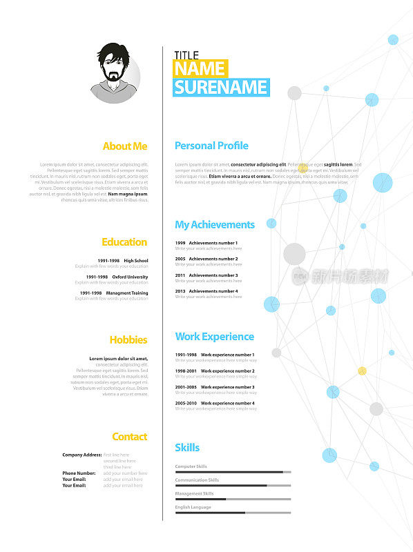 CreativeCV / resume模板。